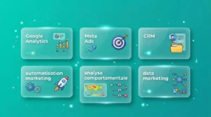 Les outils utiles pour segmenter votre audience - Les outils utiles pour segmenter votre audience Infographie moderne présentant les meilleurs outils de segmentation et d’analyse marketing.