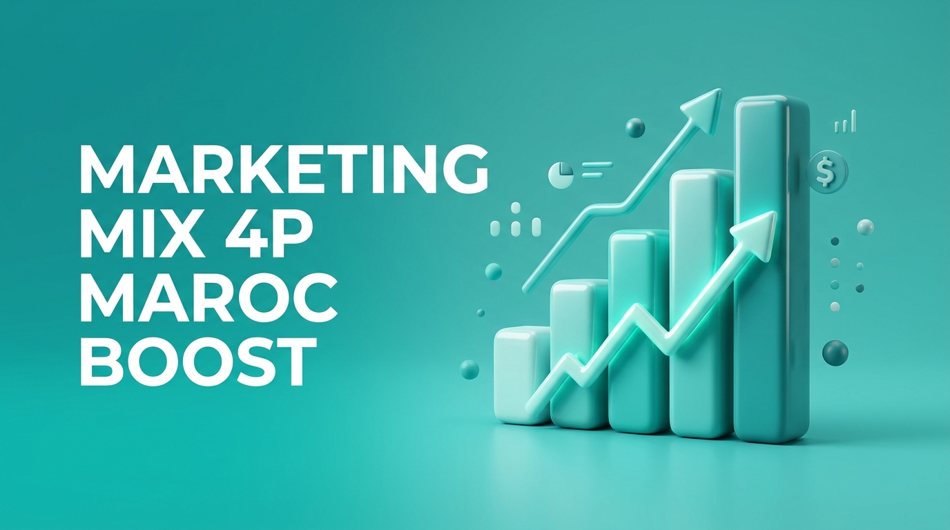 Marketing Mix : booster votre business au Maroc - Marketing Mix : booster votre business au Maroc Illustration 3D moderne du marketing mix avec les 4P pour le contexte marocain