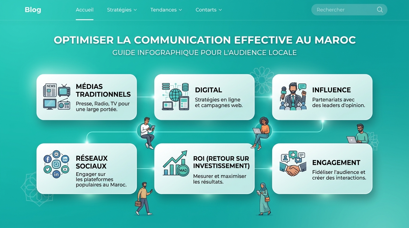Promotion et communication au Maroc Infographie sur les stratégies de promotion et de communication efficaces au Maroc